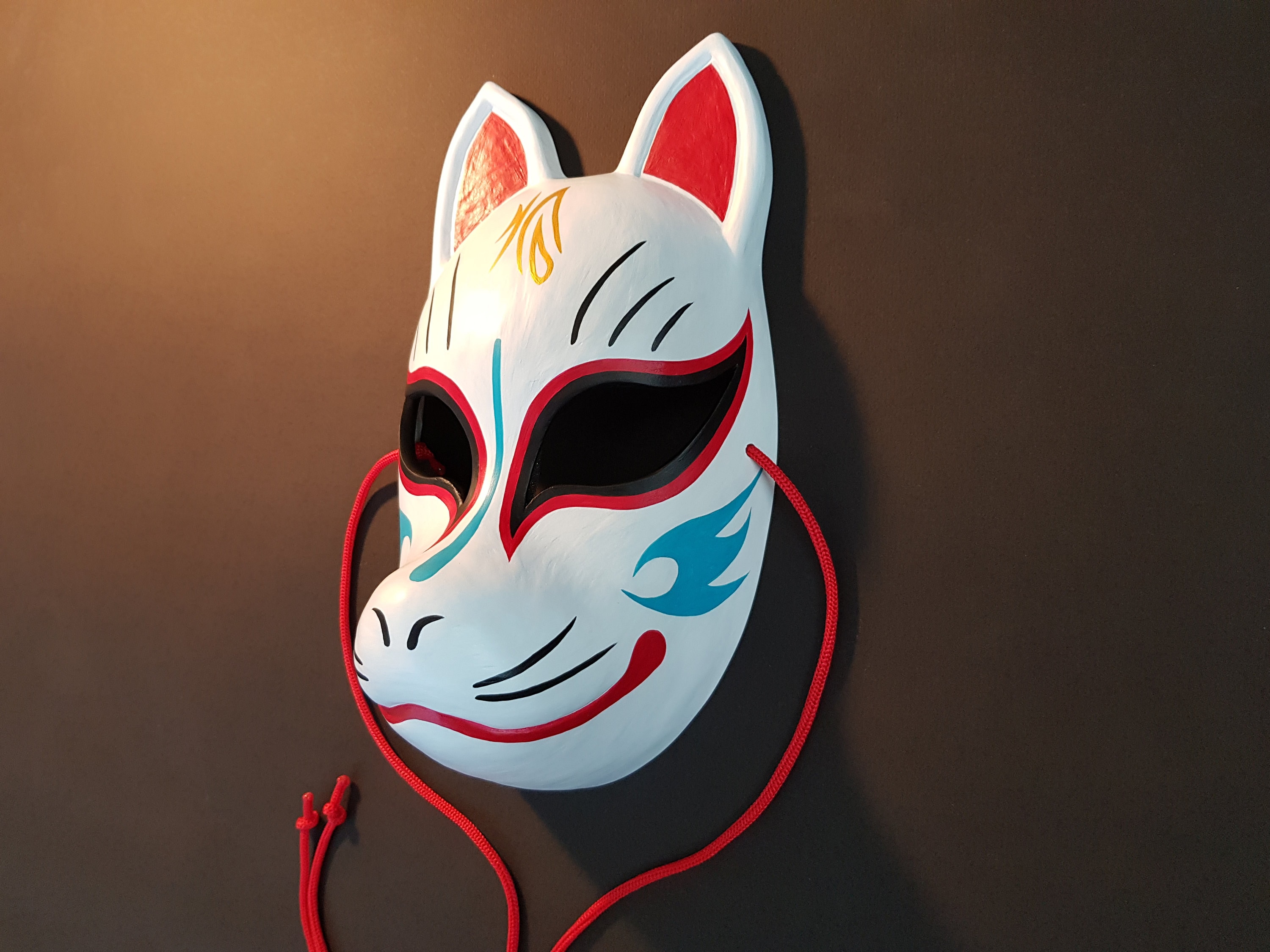 Kitsune Mask Resin Japanese Fox Classic Masks Made to Order Etsy