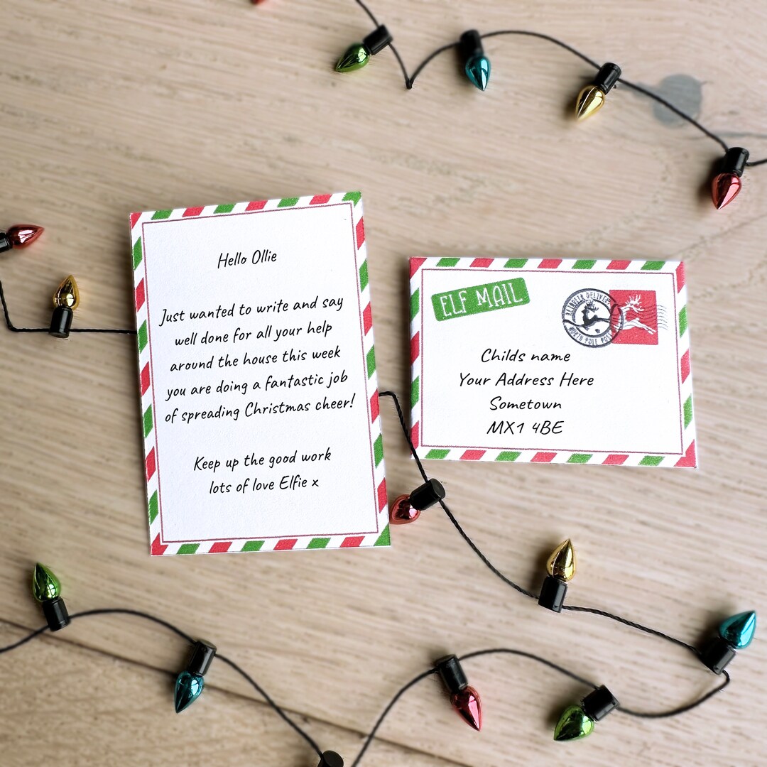 Printable Mini Elf Letter With Envelope, Letter From Elf, Elf Printable ...