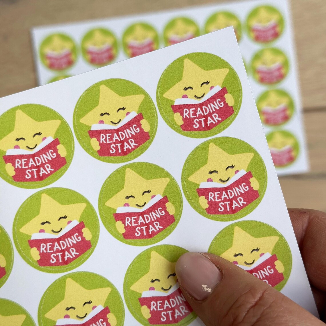 Reading Reward Stickers 25mm With the Wording 'READING STAR' - Etsy