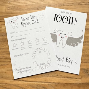 20 cartes de rapport de fée des dents, parfaites pour rendre les visites de la fée des dents très spéciales