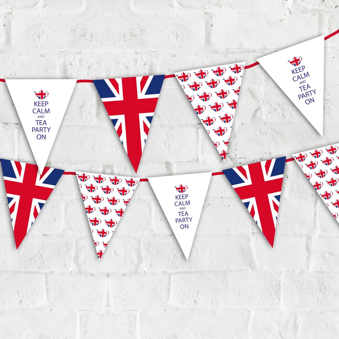 VE Day Bunting Instant Download - Union Jack Teapot - Keep Calm and Tea ...