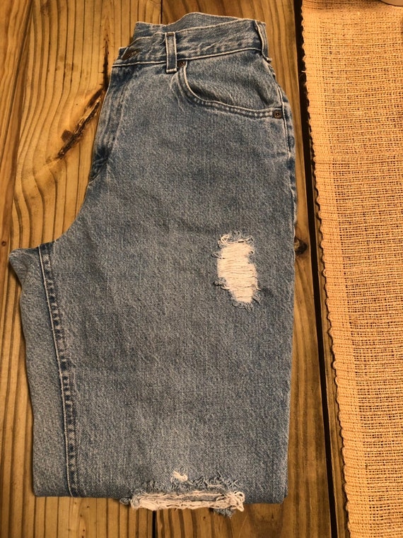 distressed lee jeans - Gem