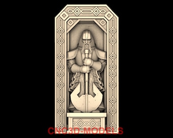 Viking Warrior STL Model for CNC Router, Engraver