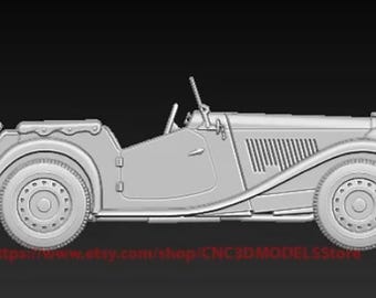 Classic Car 3D STL Model, CNC Router Engraver Carving, Woodworking ZG131