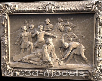 Jezus Chrystus, krzyż, chrześcijaństwo, religia, model STL 3D do frezarki CNC, drewno 026