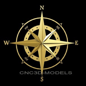 3D STL Modell für CNC-Fräser Engraver Schnitzmaschine Relief Artcam Aspire cnc-Dateien COMPASS 7011