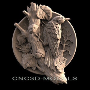 3D STL Model for CNC Router Engraver Carving Machine Relief Artcam Aspire cnc files bird animal F516
