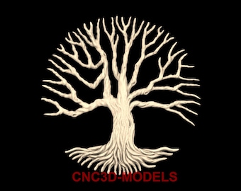 3D Tree of Life STL Model for CNC Router wood Engraving (Digital File) M699