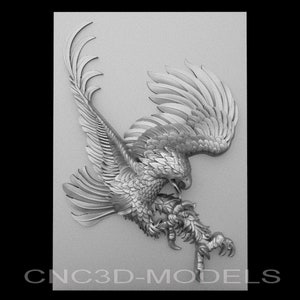 3D STL Modell für CNC-Fräser Engraver Carving Machine Relief Artcam Aspire cnc Dateien AMERICAN Adler Vogel Tier G577