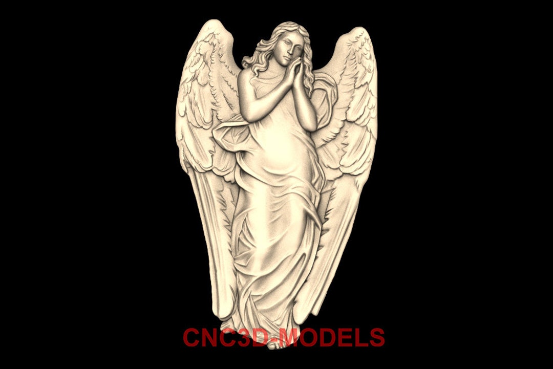 Angel Wings 3D STL Model for CNC Router Wood Engraver Carving Machine Relief Artcam Aspire Cnc ...