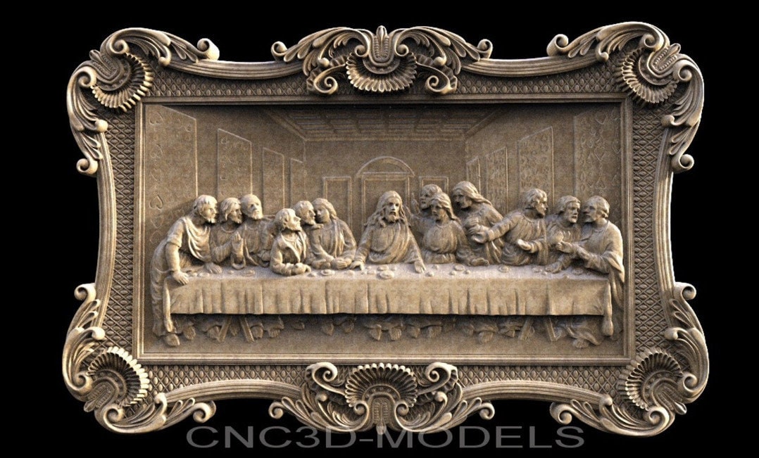 Plateau En Bois Ancien – Scène Religieuse, 45x27cm, 1.4kg