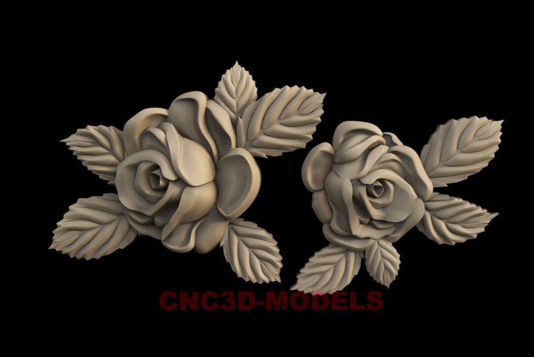 ROSE 3D STL Model CNC Router Engraver Wood Carving Machine Relief ...