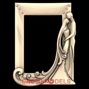 3D STL Model for CNC Router Engraver Carving Machine Relief Artcam Aspire cnc files LOVE men and women Vcarve picture frame M668