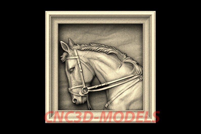 HORSE 4 Pcs 3D STL Model for CNC Files Router Engraver Carving Machine ...