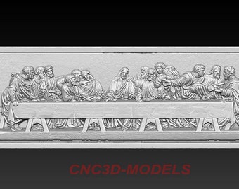 3D STL Models for CNC Router Engraver Carving Machine Relief Artcam Aspire cnc files JESUS Christ The Last Supper religion icons ZG493