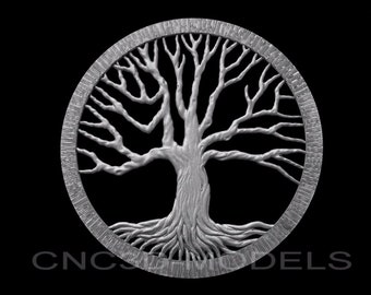 3D STL Model for CNC Router Engraver Carving Machine Relief Artcam Aspire cnc files The tree of life E965