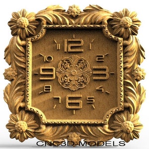 3D STL Model for CNC Router wood Engraver Carving Machine Relief Artcam Aspire cnc files CLOCK  8167