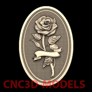 3D STL Model CNC Router wood Engraver Artcam Aspire CNC files Wood Art Wall Decor VCarve Relief Rose Flowers Love For her M979