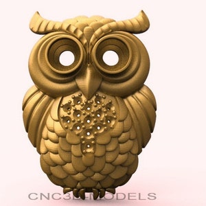 3D STL Model for CNC Router Engraver Carving Machine Relief Artcam Aspire cnc files OWL 1924