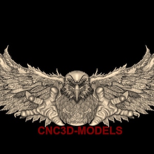 3D STL Model CNC Router Engraver Carving Machine Relief Artcam Aspire Vcarve cnc file American USA Eagle Animal Bird M754