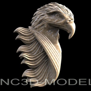 3D STL Modell für CNC-Fräser Engraver Schnitzmaschine Relief Artcam Aspire cnc-dateien EAGLE Vogel Tier H238