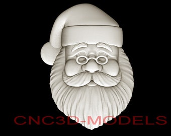 Santa Claus 3D STL Model for CNC Router D678