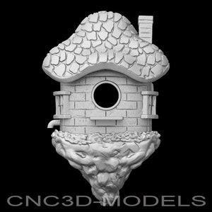 3D STL Model for CNC Router Engraver Carving Machine Relief Artcam Aspire cnc files bird HOUSE W170