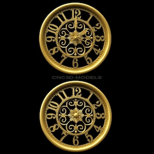 3D STL Modell für CNC-Fräser Engraver Schnitzmaschine Relief Artcam Aspire Vcarve Uhr 8039