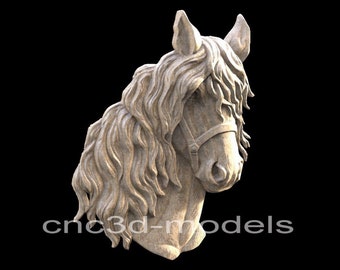 3D STL Model for CNC Router Engraver Carving Machine Relief Artcam Aspire cnc files HORSE animal 166