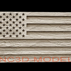 3D STL Model for CNC Router Engraver Carving Machine Artcam Aspire cnc files USA American Flag Old Wood Carving texture of old wood D600