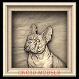 3D STL Model CNC Router Wood Engraver Carving Machine Relief Artcam Aspire cnc files Bulldog Animal Puppy Dogs Sweet Cute Cut3d Vcarve M1104