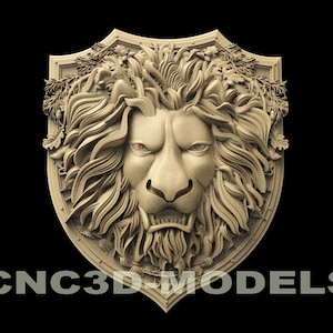 3D STL Model for CNC Router Engraver Carving Machine Relief Artcam Aspire cnc files LION King Animal D126