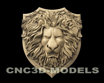 3D STL Model for CNC Router Engraver Carving Machine Relief Artcam Aspire cnc files LION King Animal D126