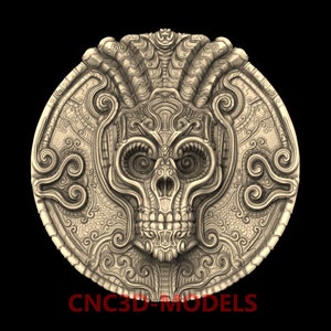 3D STL Modell für CNC-Fräser Engraver Schnitzmaschine Relief Artcam Aspire cnc-dateien Schädel M442