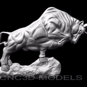 3D STL Modell für CNC-Fräser Engraver Schnitzmaschine Relief Artcam Aspire cnc-Dateien BULL Tier V208