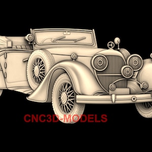 May include: A vintage, cream-coloured convertible car with a black fabric top. The car has a chrome grille and headlights, and a spare tyre mounted on the back.