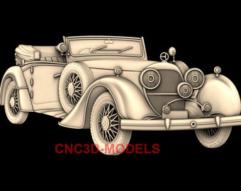 Classic Car CNC Router 3D STL Model for Wood Carving M780