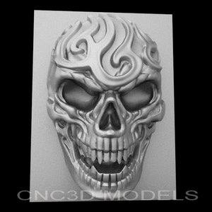 3D STL Modell für CNC-Fräser Engraver Schnitzmaschine Relief Artcam Aspire cnc-Dateien SKULL G620