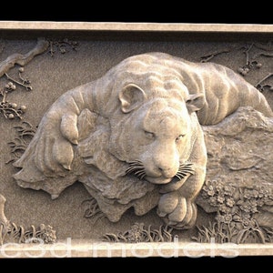 3D STL* Model for CNC Router Engraver Carving Machine Relief Artcam Aspire cnc files "TIGER" animal 162