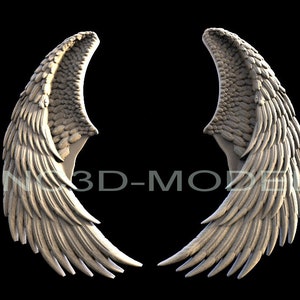 3D STL Model for cnc Router Engraver Carving Machine Relief Artcam Aspire cnc files ANGEL WINGS D210