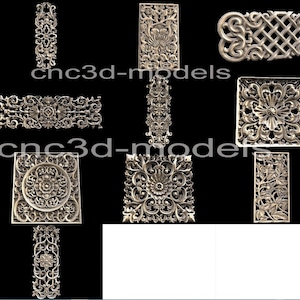 8 Pcs 3D STL Model for CNC Router Engraver Carving Machine Relief Artcam Aspire cnc files collection 159