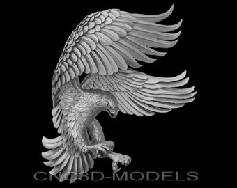 3D STL Model for CNC Router Engraver Carving Machine Relief Artcam Aspire cnc files EAGLE bird animal  G513