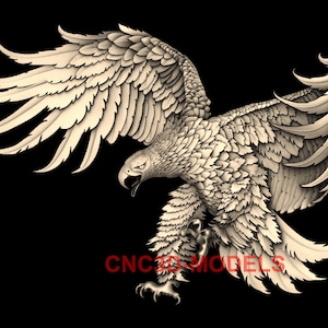 3D STL Model CNC Router Engraver Carving Machine Relief Artcam Aspire Vcarve cnc file American USA Eagle M797