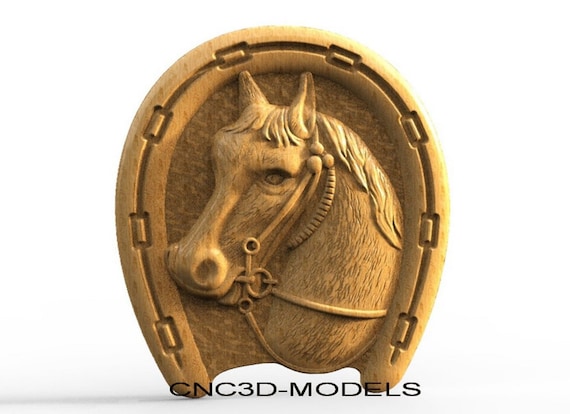 3D Model STL for CNC Router Engraver Carving Artcam Aspire Horse Animal g500