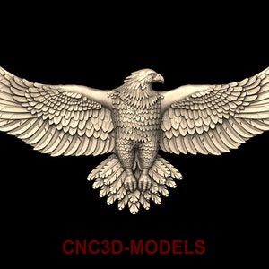 3D STL Model CNC Router Engraver Carving Machine Relief Artcam Aspire cnc file American eagle bird animal Cut3d Vcarve M1069