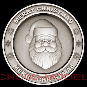 3D STL Model CNC Router Engraver Carving Machine Relief Artcam Aspire cnc file Merry Christmas American Holiday Santa Claus Vcarve D690