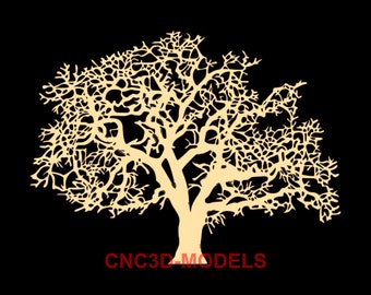 Tree of Life Panel 3D STL Model for CNC Router Wood Carving Relief M707