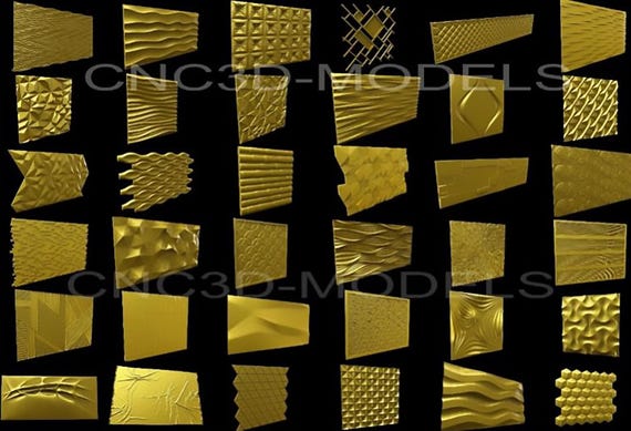 Decorative PANEL (35 Pcs) COLLECTION STL 3DModel for cnc Router wood 8502