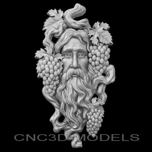 3D STL Model for CNC Router Engraver Carving Machine Relief Artcam Aspire cnc files BACCHUS God of wine G801