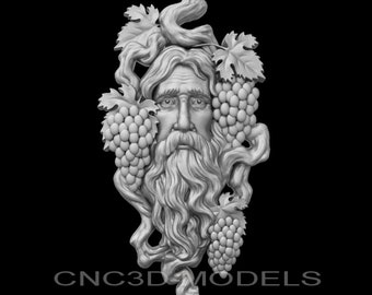 3D STL Model for CNC Router Engraver Carving Machine Relief Artcam Aspire cnc files BACCHUS God of wine G801